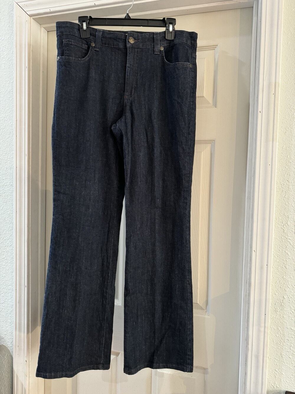 NINE WEST Women's Size 34/32 Denim Blue Jeans Boot Cut High Rise 12/14